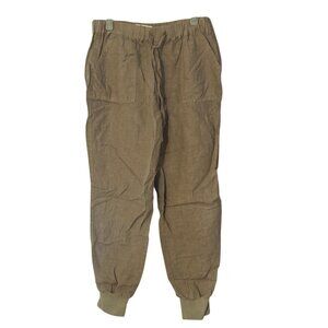 Joie Olive Green Linen Pant Joggers Womens Size Small Drawstring
